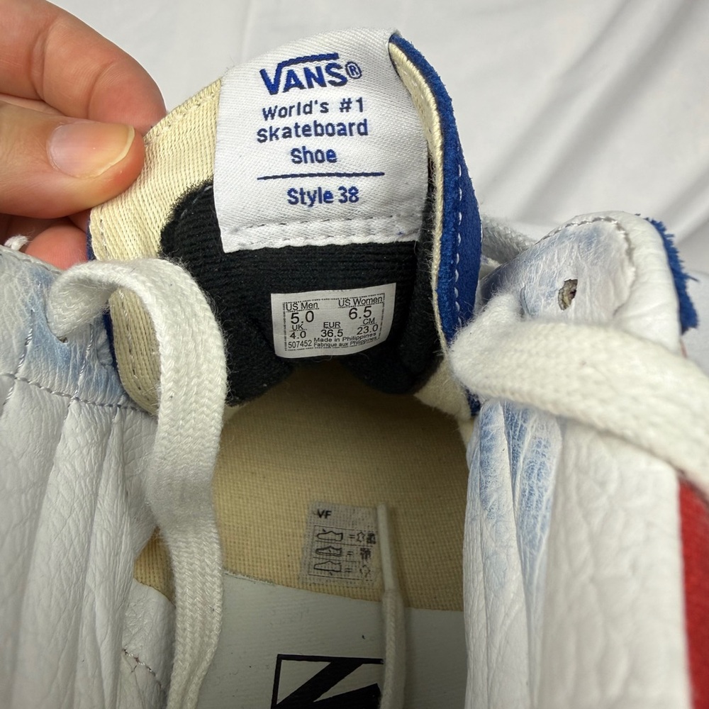 Vans High-Top Sneakers - Blue, Red, and White - Picture 4 of 6